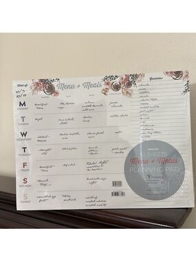 TF 52 Sheets Menu & Meals Calendar Planning Pad